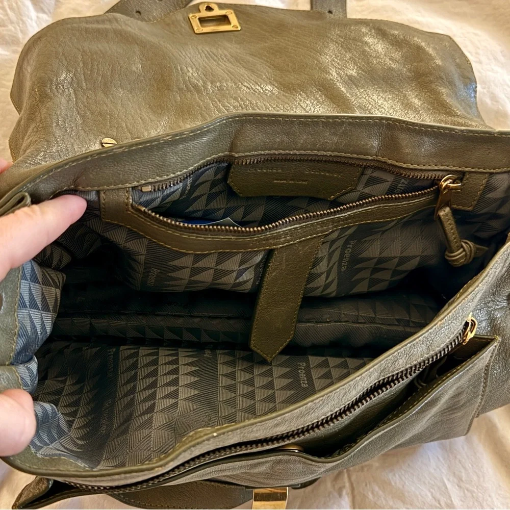 Proenza Schouler PS1 Medium Satchel – Olive Green Genuine Leather - Picture 11 of 15